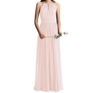 Levkoff Petal Pink Floor Length Gown Bridesmaid Wedding Engagment Prom Baby Sz 4